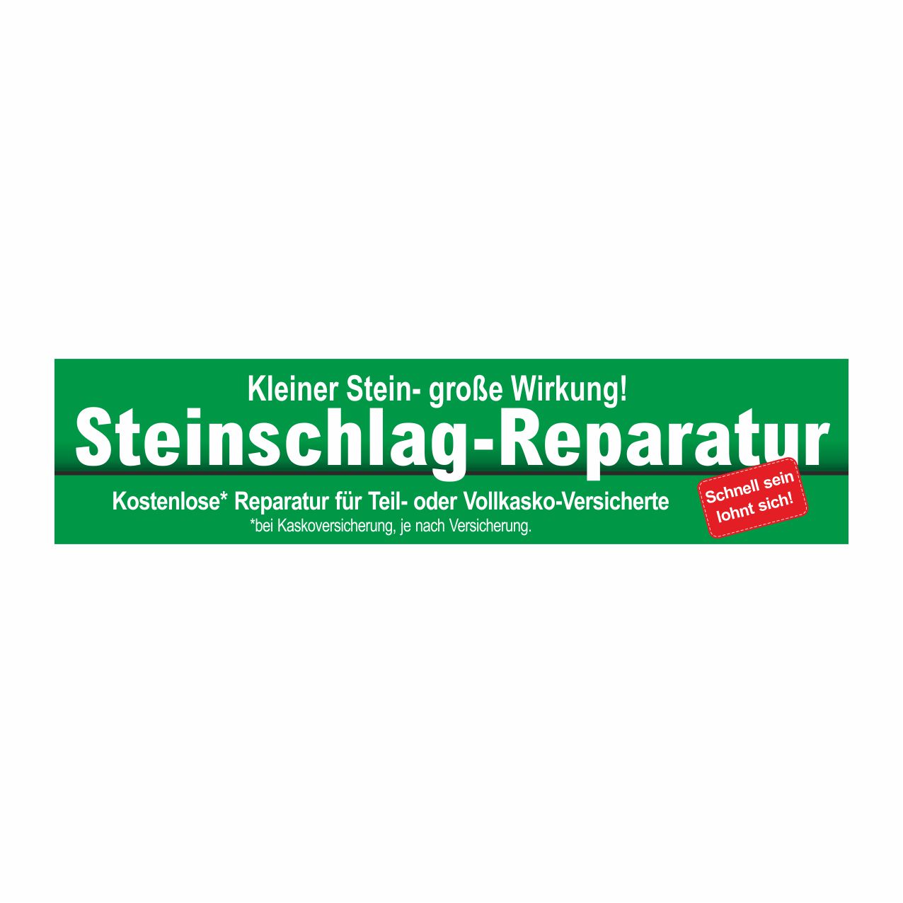 Vorschau: Werbebanner Steinschlag-Reparatur, 300 x 70 cm