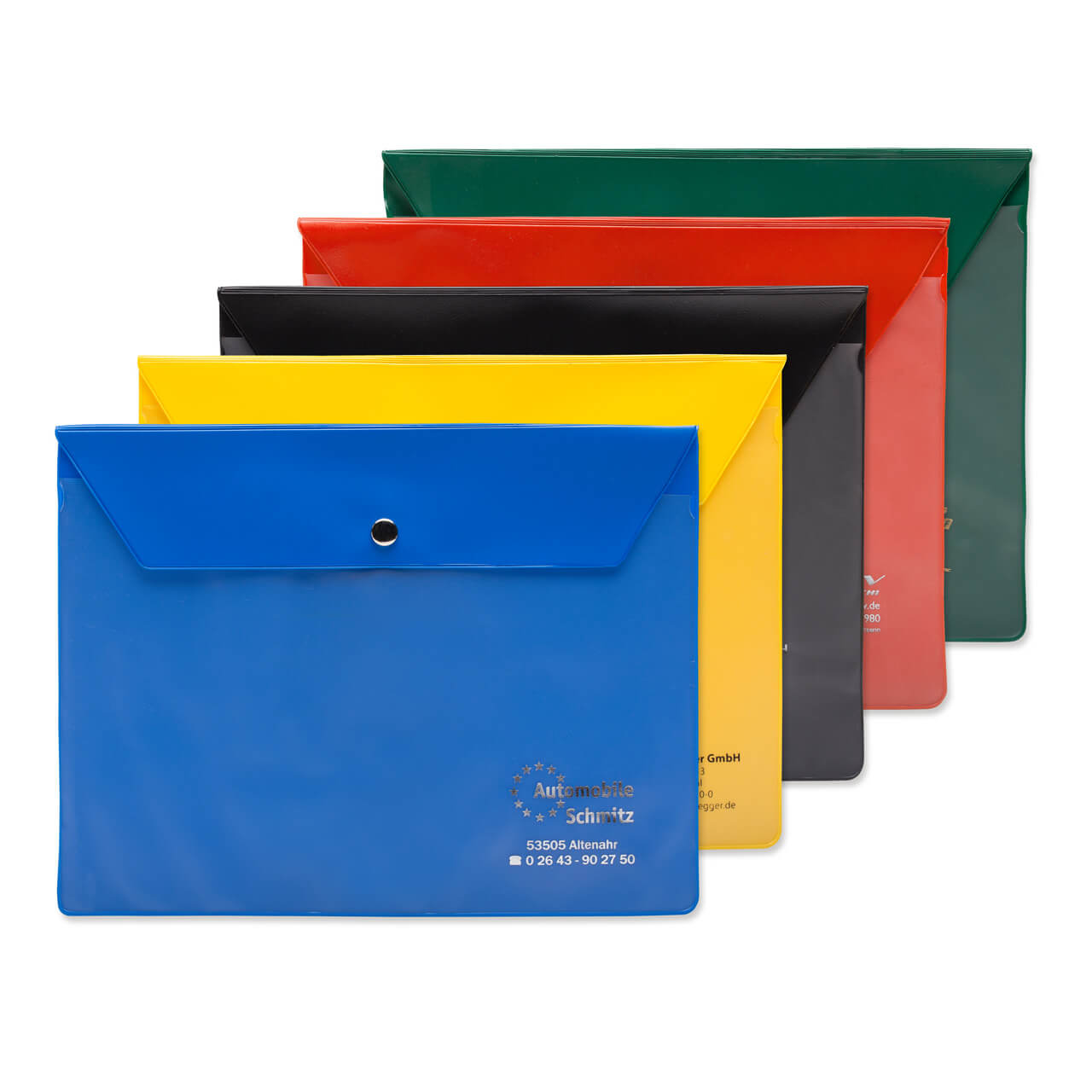 Vorschau: Wagenpapiertasche aus farbiger Kunststoff-Folie