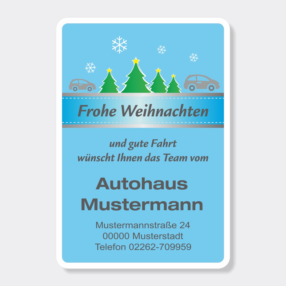 Vorschau: Weihnachts-Aufkleber aus PVC, rechteckig, Motiv 2
