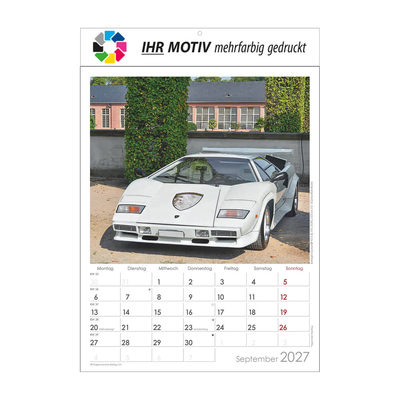 Bildkalender Oldtimer, Ausgabe 2027 Monat September