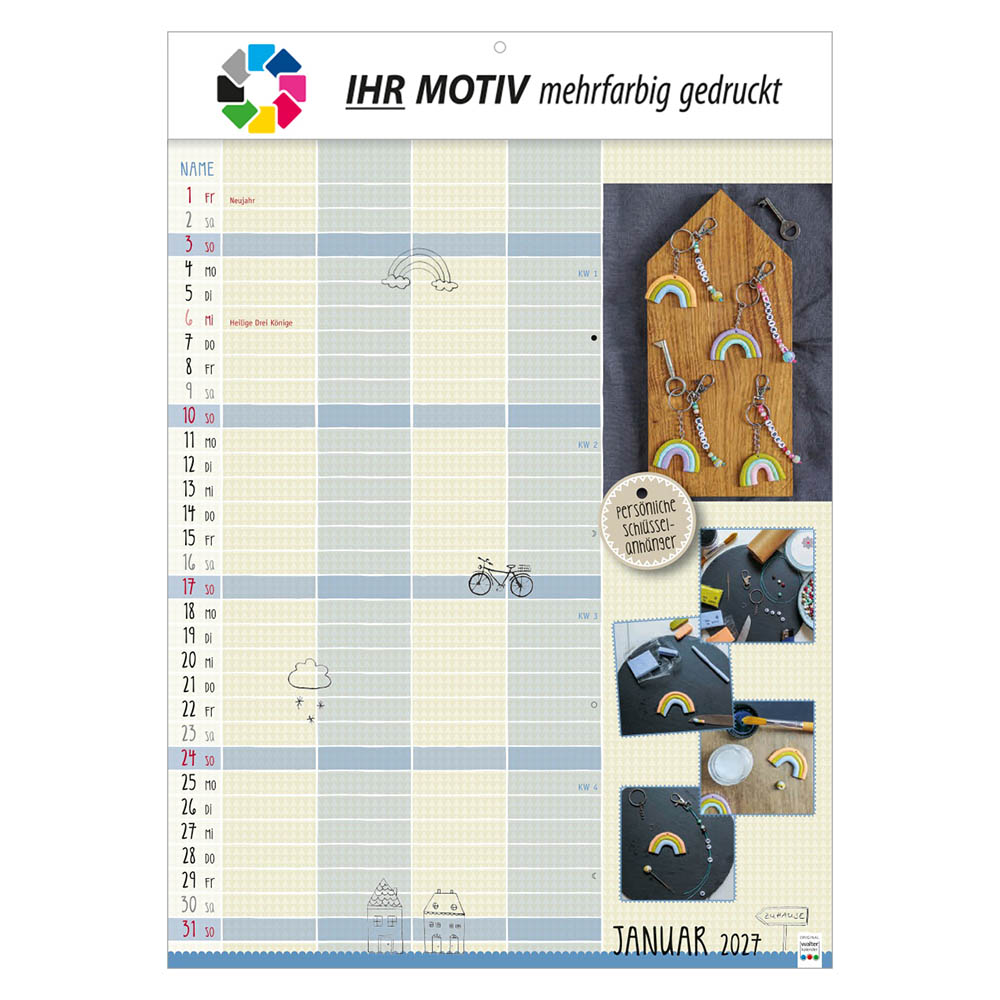 Bildkalender Selbstgemacht, Ausgabe 2027 Monat Januar