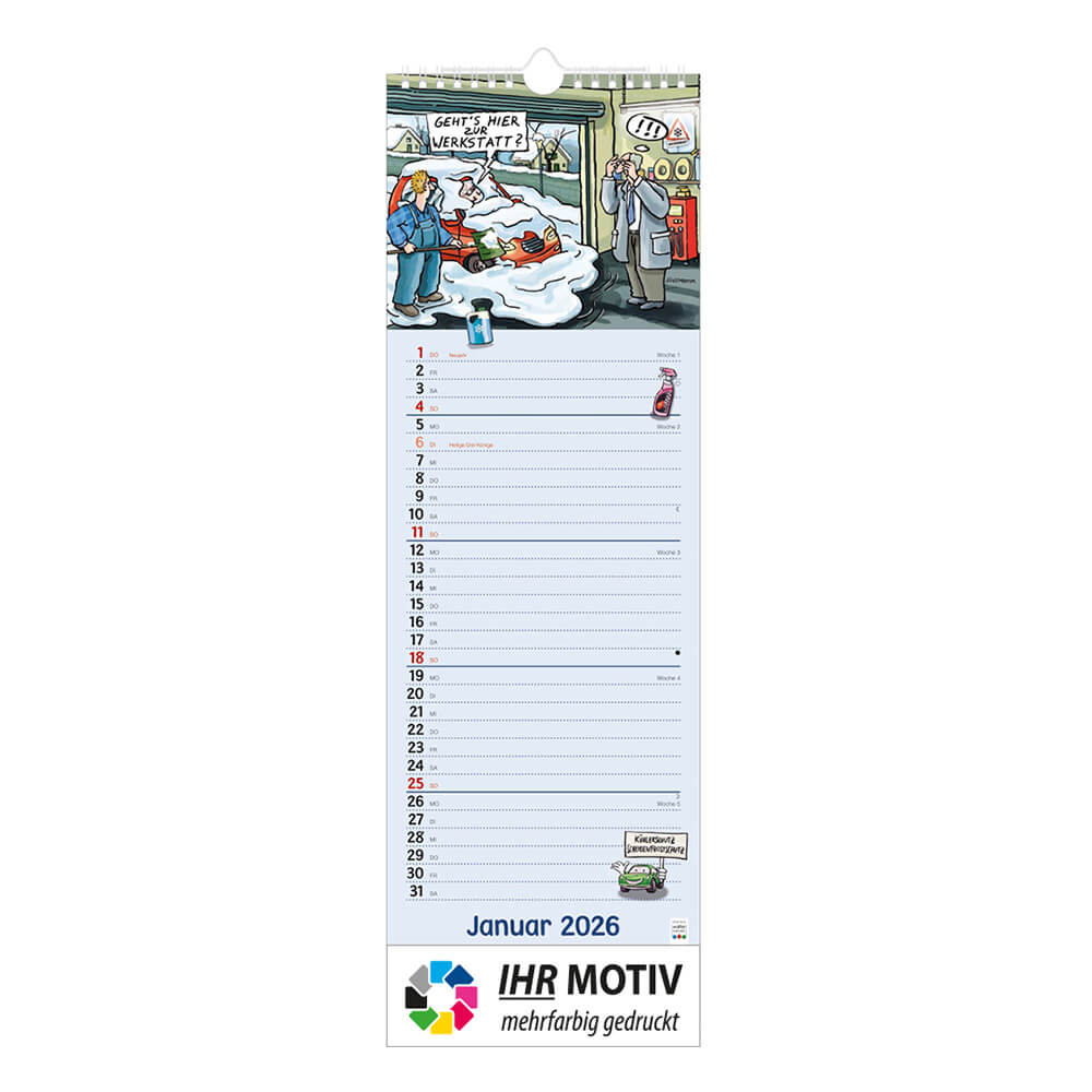 Werkstattkalender Monat Januar