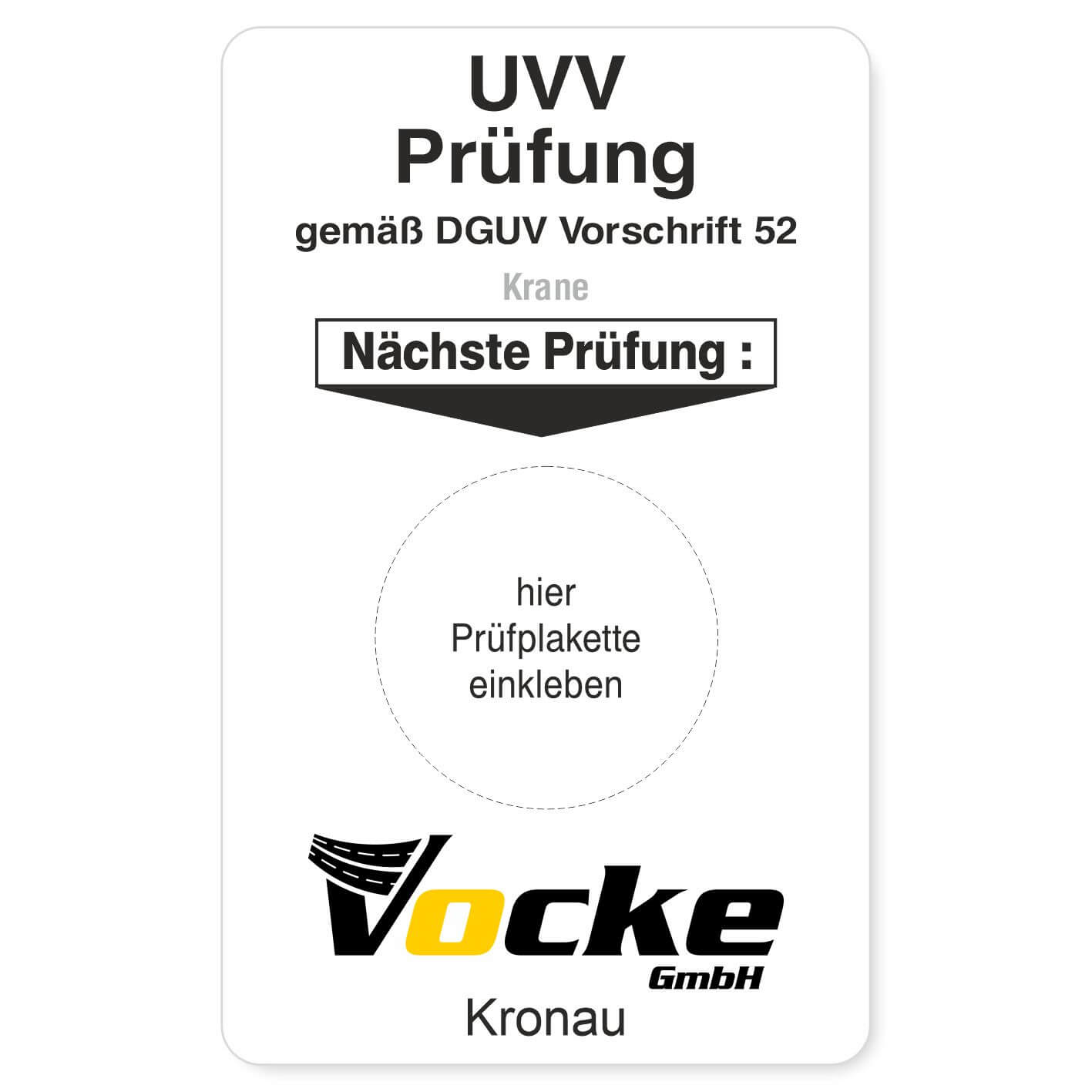 UVV Prüfung Krane Beispiel 2