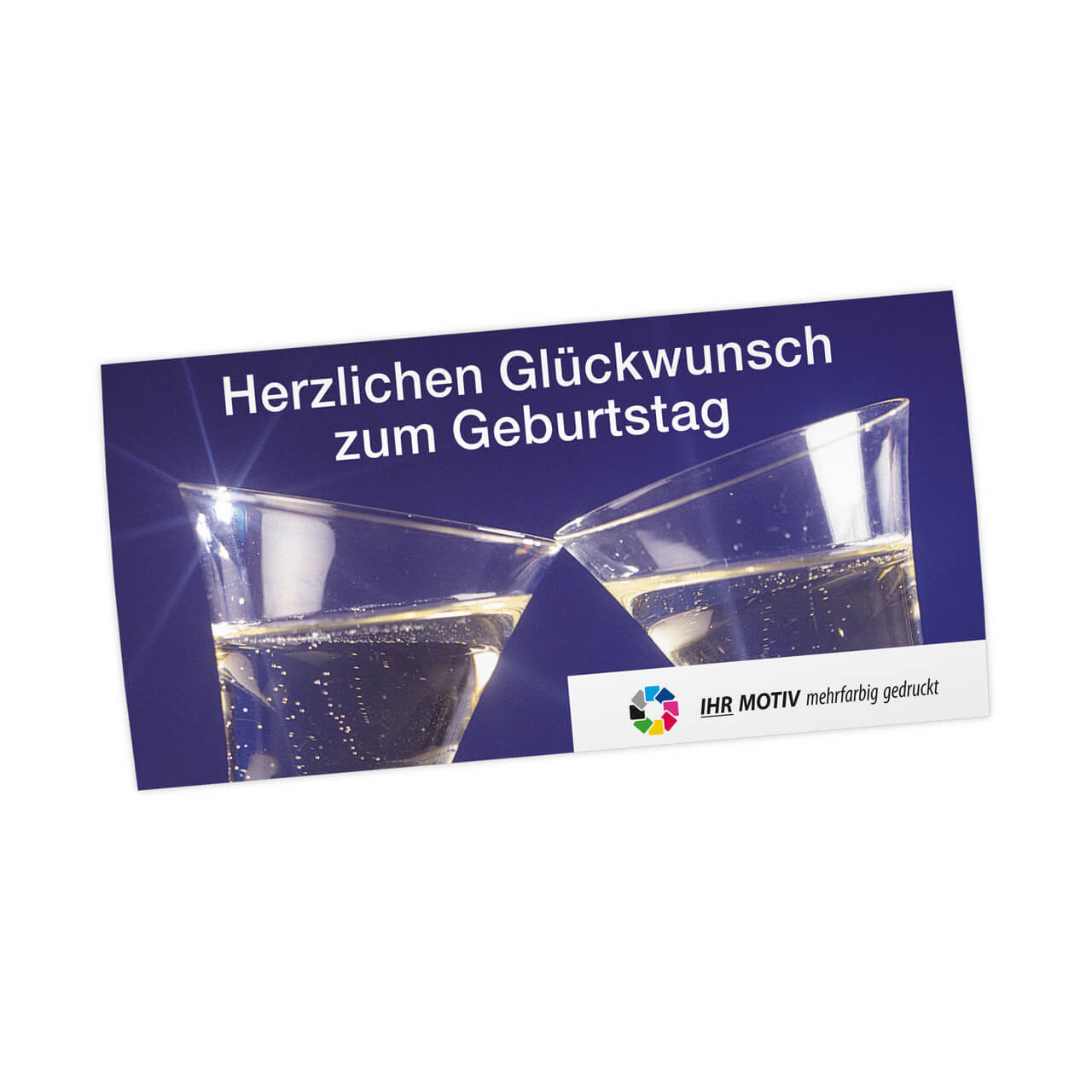 Vorschau: Geburtstags-Maxi-Postkarte, Motiv Sektgläser
