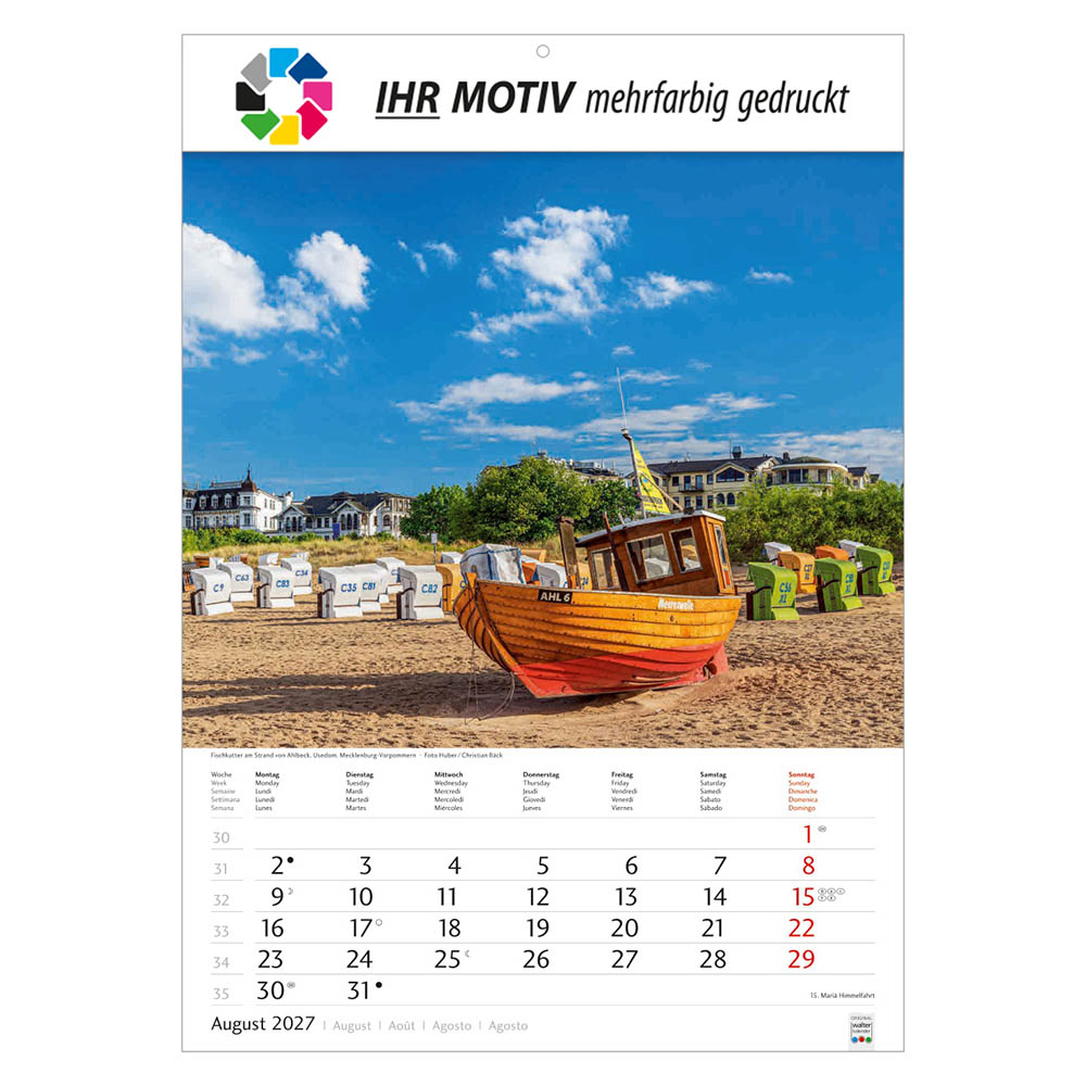 Bildkalender Schönes Deutschland, Ausgabe 2027 Monat August