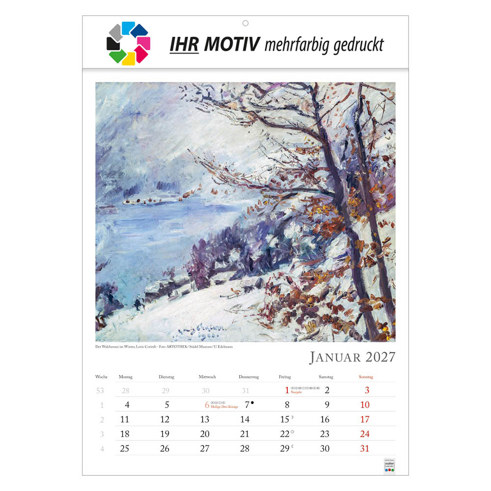 Bildkalender Kunstkalender, Ausgabe 2027 Monat Januar