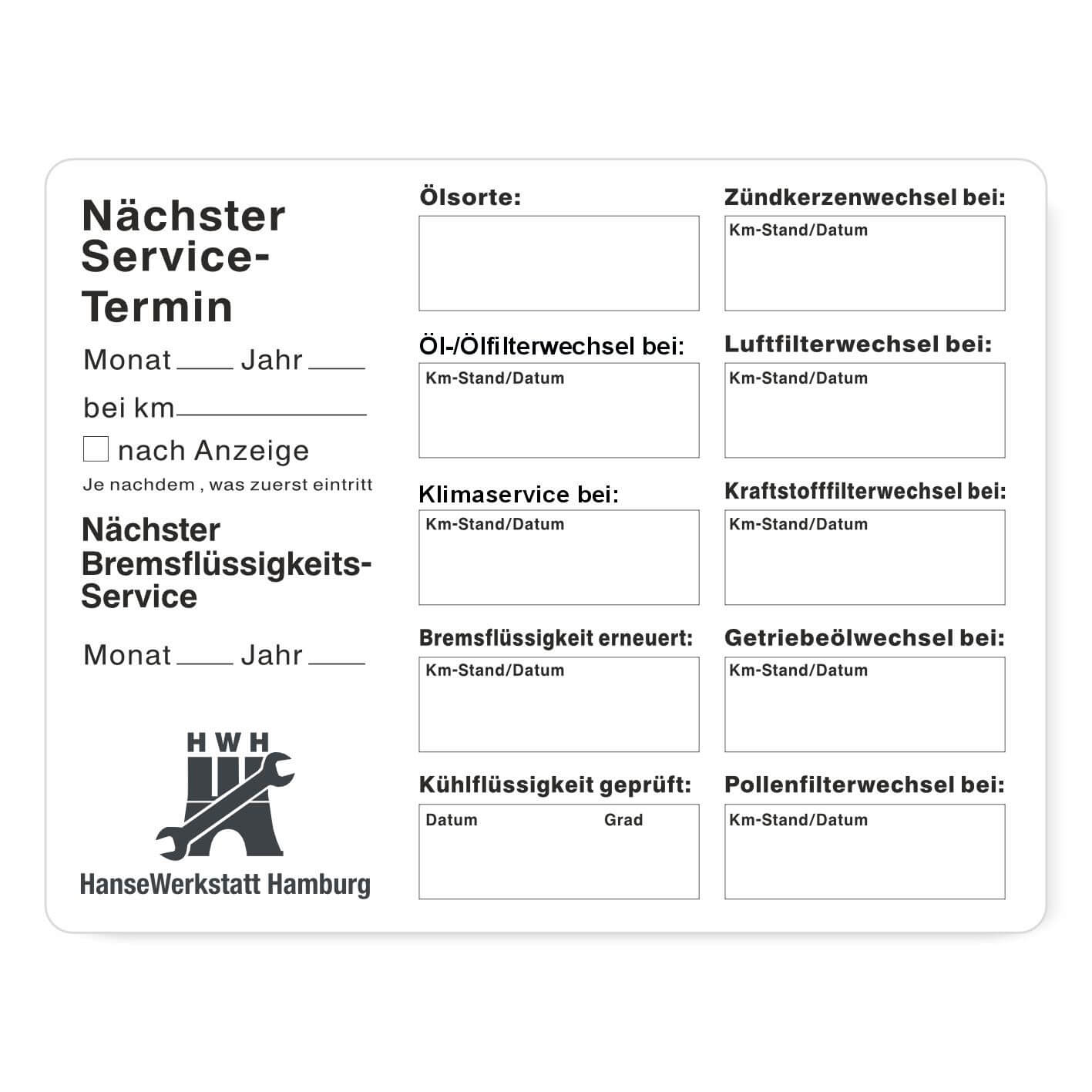 Service Checkliste 8 Beispiel 2