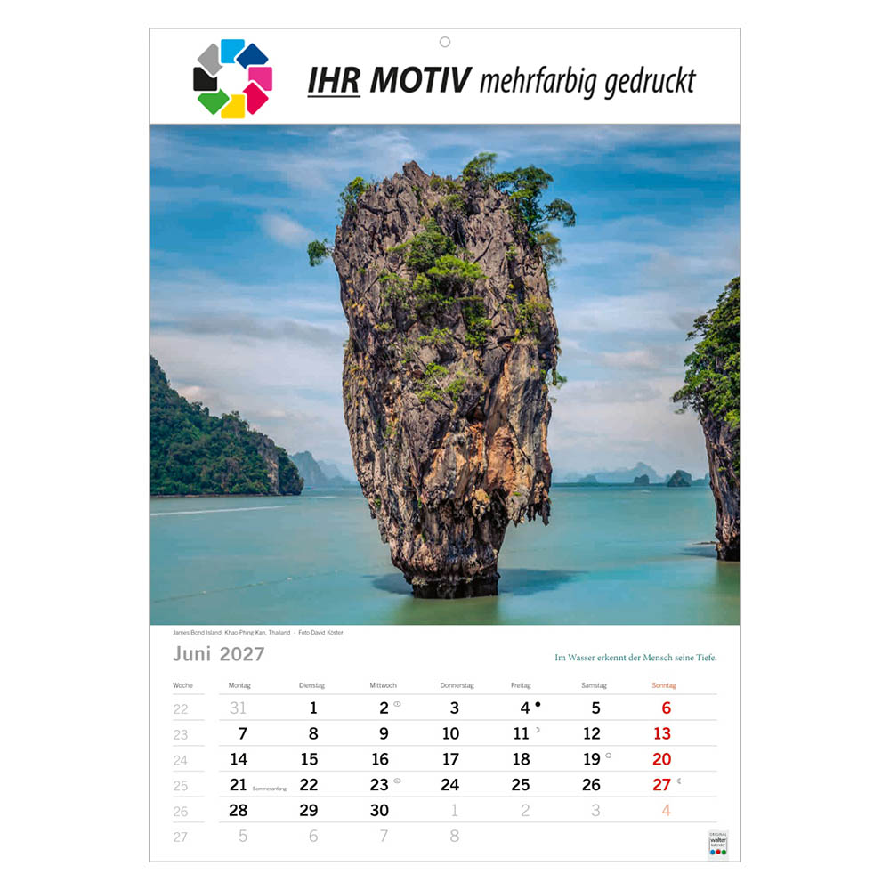 Bildkalender Elemente, Ausgabe 2027 Monat Juni