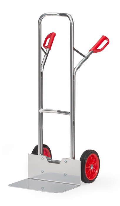 Vorschau: Fetra Alu-Stapelkarre Vollgummiräder 260 x 56 mm bis 200 kg Höhe 1300 mm breite Schaufel