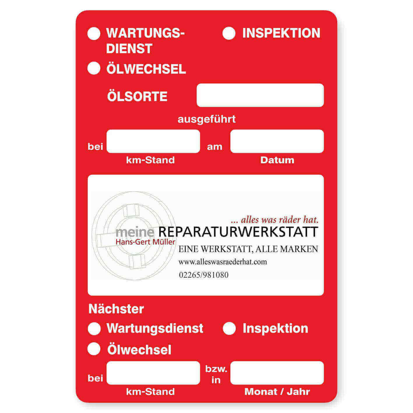 Service Checkliste 7 Beispiel 4