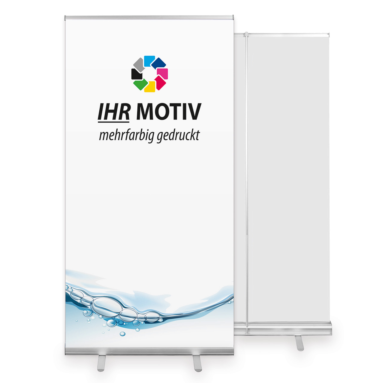 Vorschau: RollUp 100 x 200 cm PVC inkl. Druck, Standard Komplettsystem