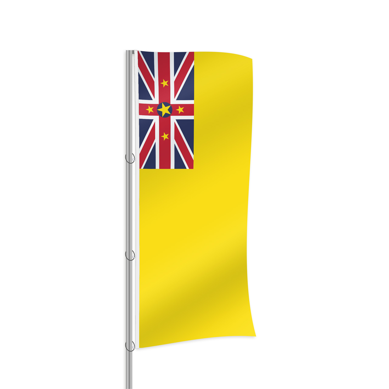 Niue Fahne im Hochformat kaufen