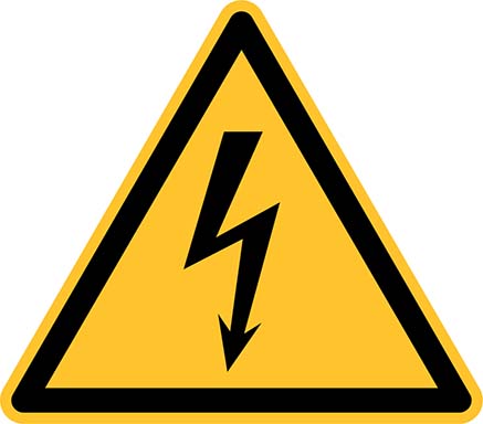 Warnschild Elektr. Spannung Aluminium20 cm