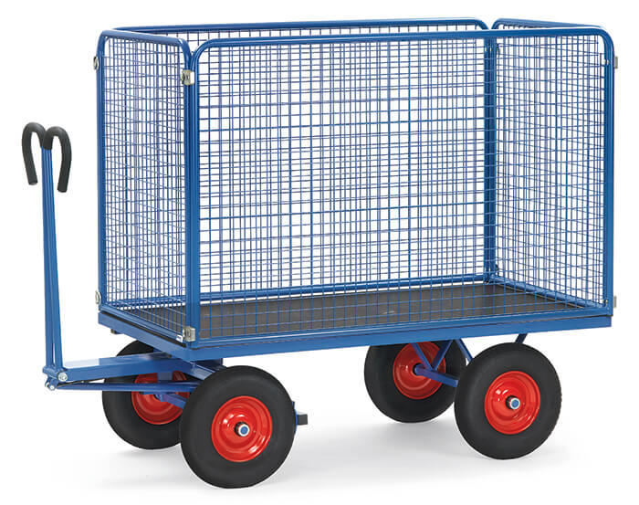 Fetra Handpritschenwagen bis 1000 kg Vollgummiräder 1000 mm Wände