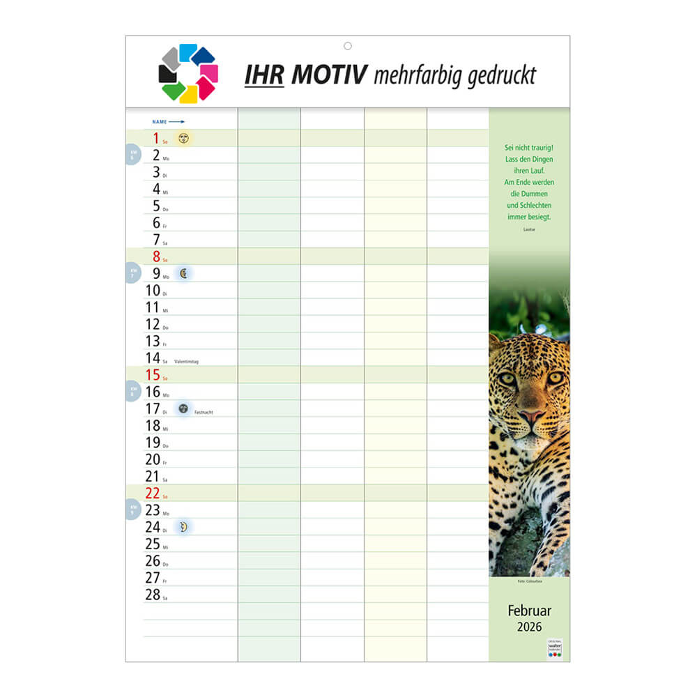 Bildkalender Familienkalender Monat Februar