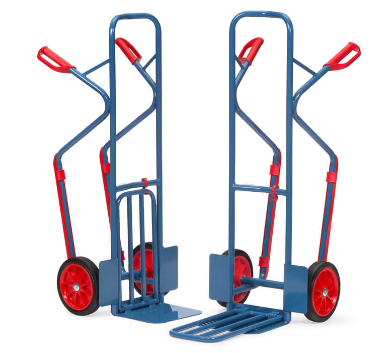 Vorschau: Fetra Paketkarre Vollgummiräder 260 x 56 mm bis 300 kg Höhe 1300 mm Gleitkufen