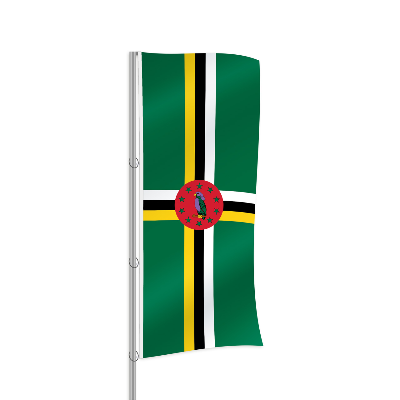 Dominica Fahne im Hochformat kaufen