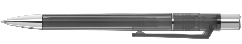 PEPP transparent SI Druckkugelschreiber anthrazit Clip unten