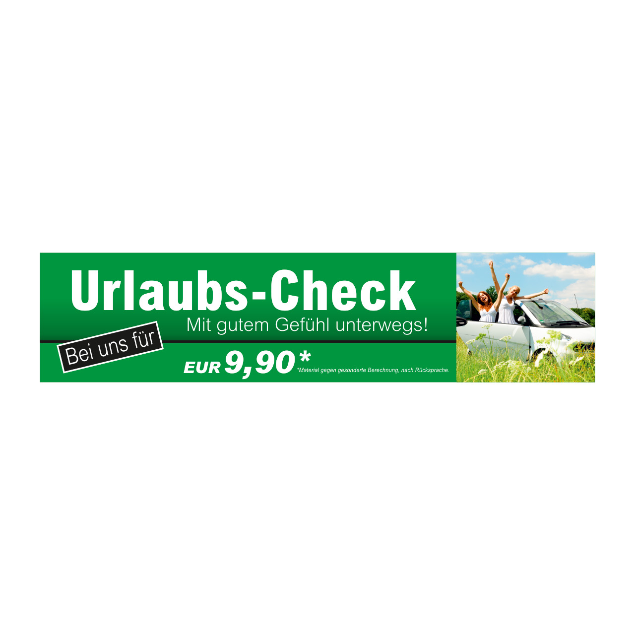 Vorschau: Werbebanner Urlaubs-Check, 300 x 70 cm
