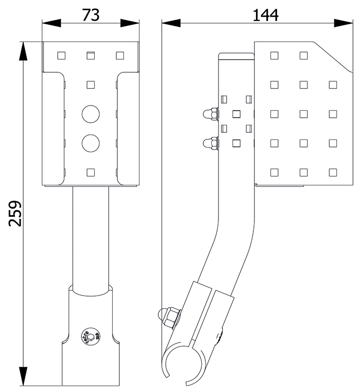 Vorschau: Fetra Flaschenhalterung für Bode-Flaschen 500ml Stellfläche 70 x 71 mm