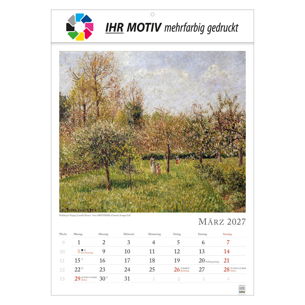 Bildkalender Kunstkalender, Ausgabe 2027 Monat März
