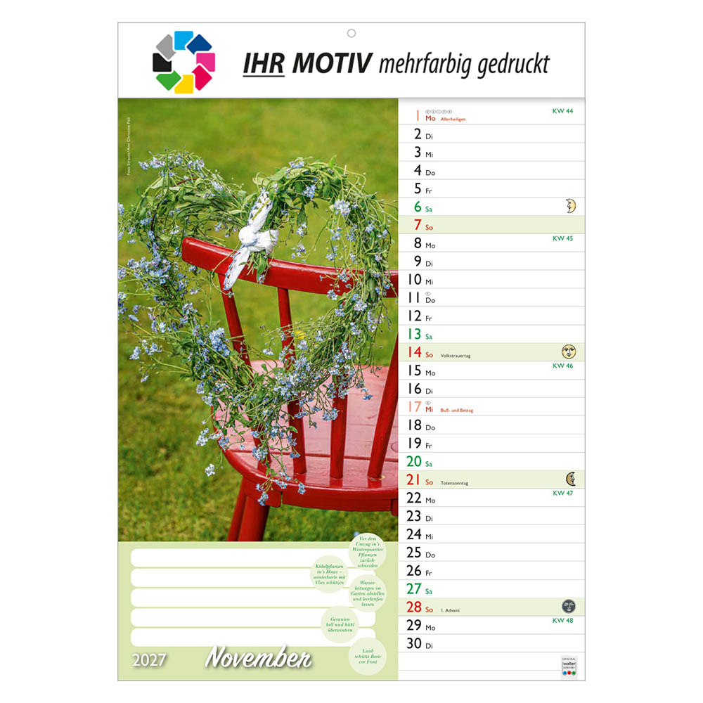 Bildkalender Günthers Gartenplaner, Ausgabe 2027 Monat November