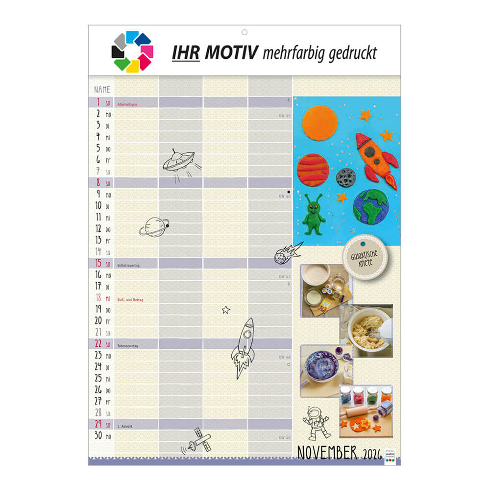 Bildkalender Selbstgemacht Monat Oktober