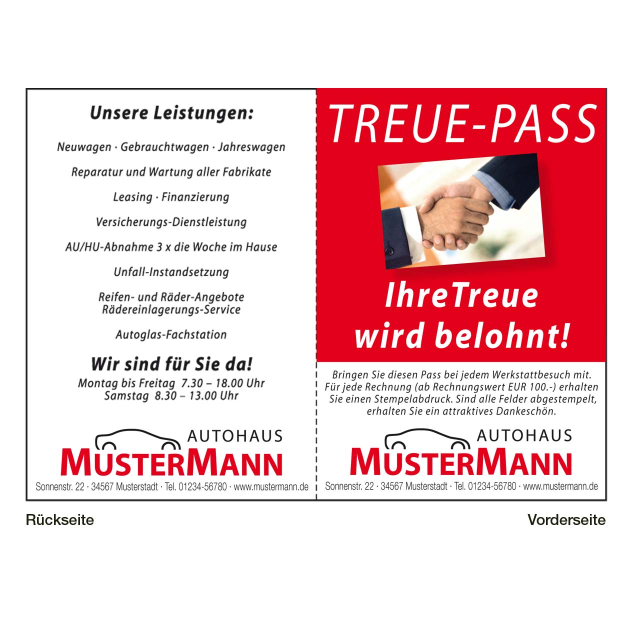 Vorschau: Treue-Pass, Motiv Hände mit Farbhintergrund