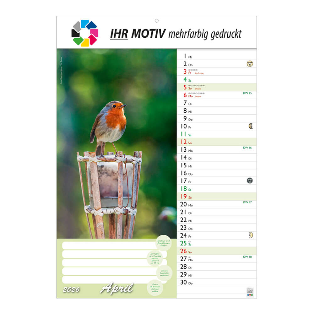 Bildkalender Günthers Gartenplaner Monat April