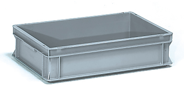 Vorschau: Fetra Kunststoffkasten 600 x 400 x 145 mm grau, 2 Muschelgriffe