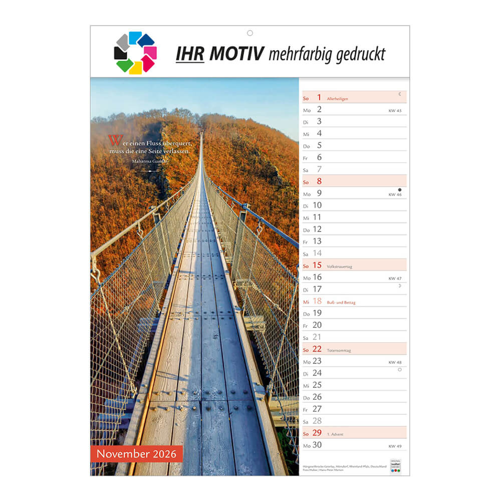 Bildkalender Wege mit Weitblick Monat November