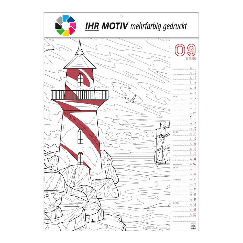 Wandkalender Nimm dir MALZEIT Monat September