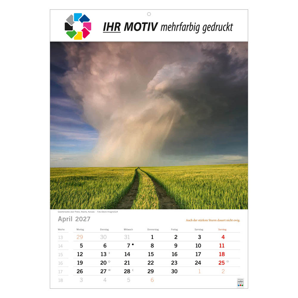 Bildkalender Elemente, Ausgabe 2027 Monat April