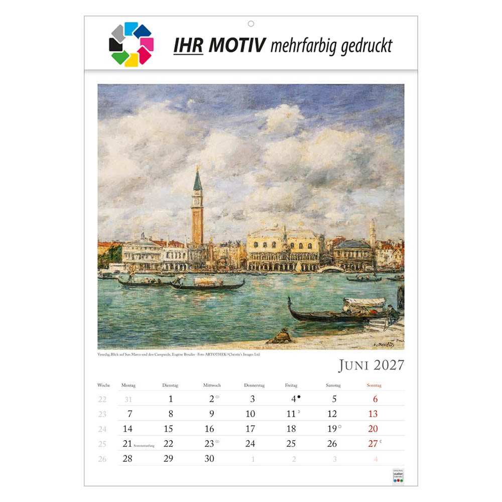 Bildkalender Kunstkalender, Ausgabe 2027 Monat Juni