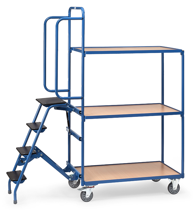 Vorschau: Fetra Kommissionierwagen Ladefläche 1000 x 600 mm 3 Böden, Hohe Ausführung