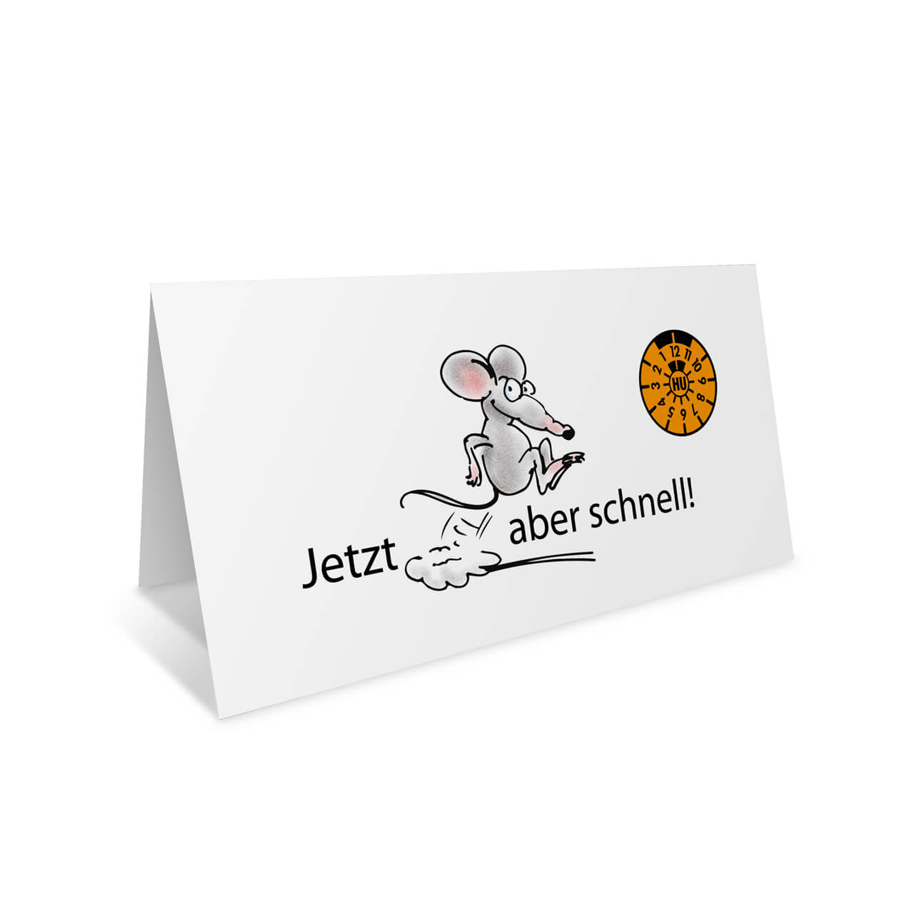 Vorschau: HU/AU-Erinnerungs-Klappkarte, Motiv Maus_M1