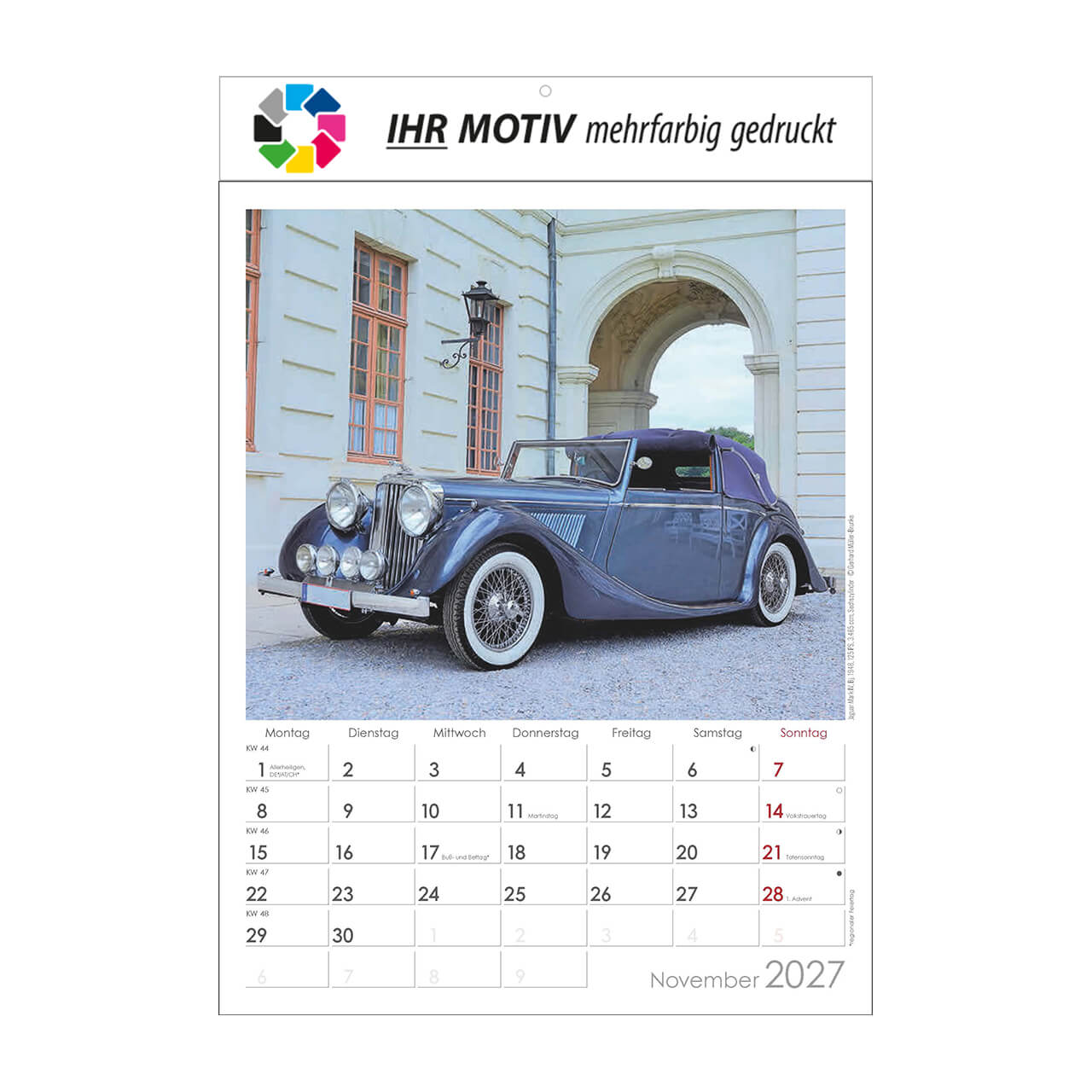 Bildkalender Oldtimer, Ausgabe 2027 Monat November
