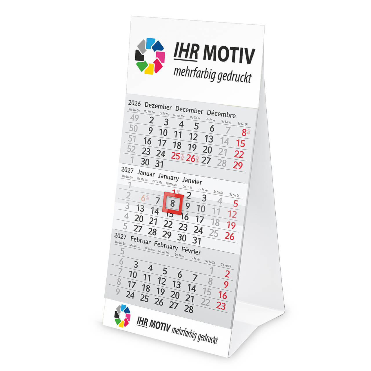 Tisch-Aufstellkalender Mini 3, Ausgabe 2027