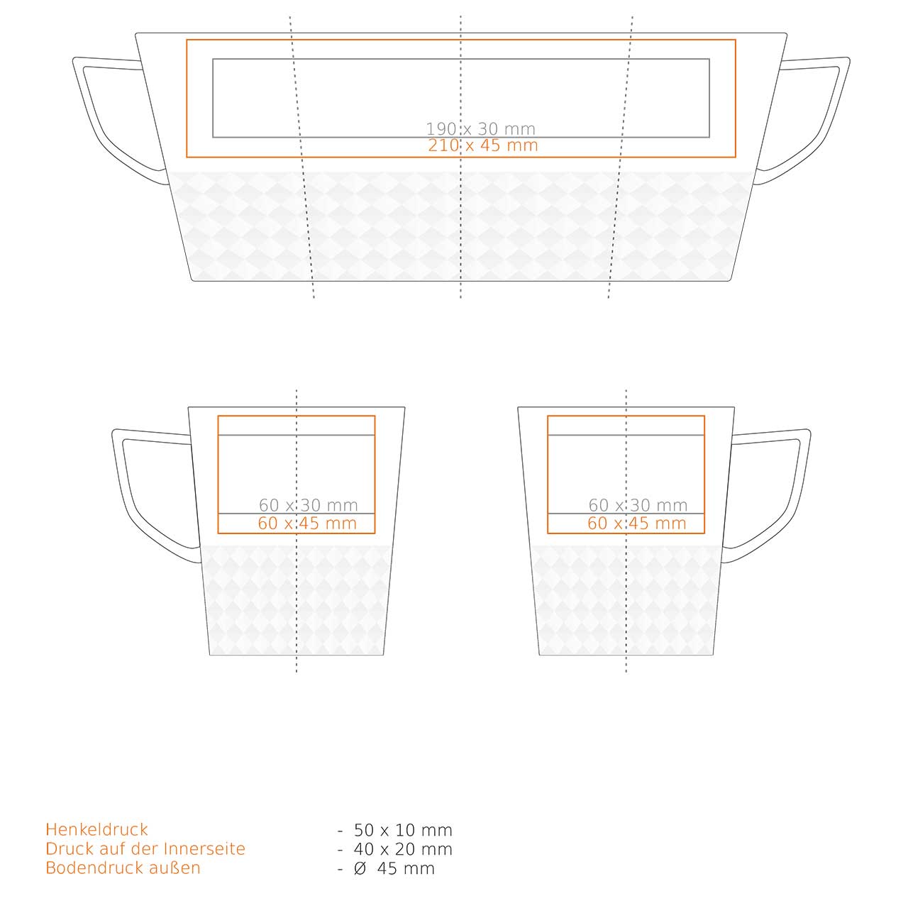 Vorschau: Diamond Medium Tasse aus Porzellan