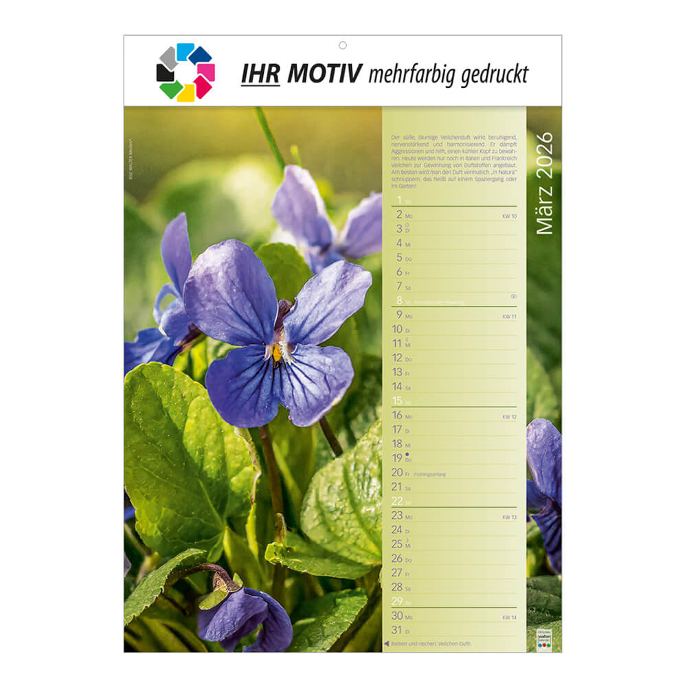 Wandkalender Erlebniswelt der Düfte Monat März