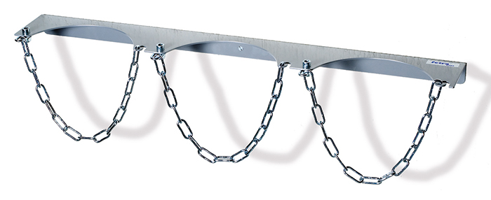 Fetra Stahlflaschen Wandhalterung für 3 Stahlflaschen Ø 140 mm