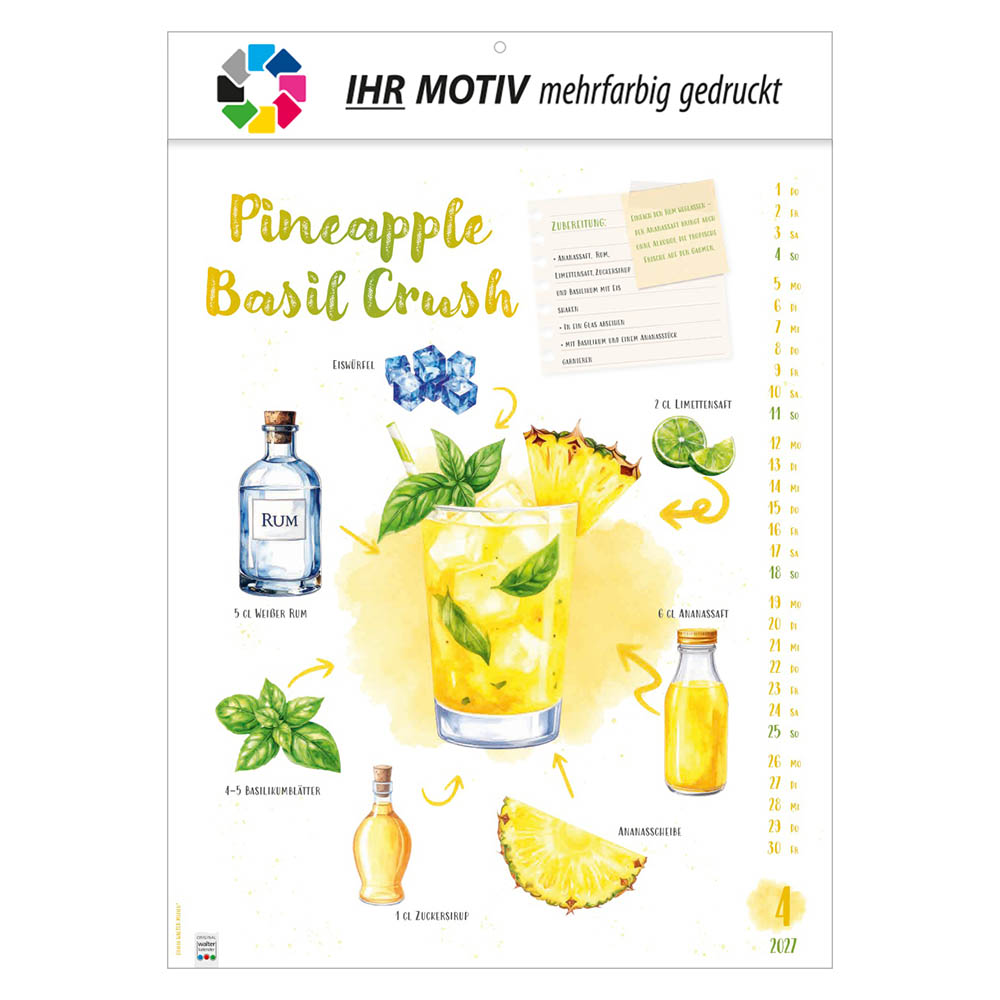 Bildkalender Mixart, Ausgabe 2027 Monat April