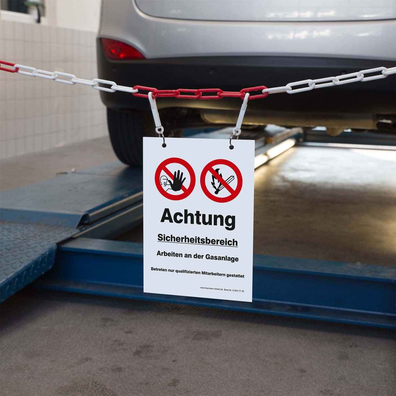Vorschau: Kennzeichnungsschild Sicherheitsbereich Gasanlage