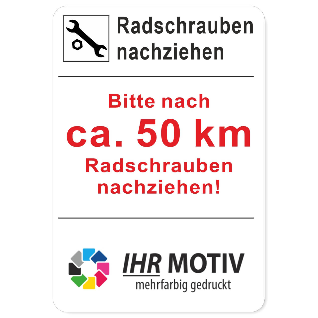 Radschrauben nachziehen