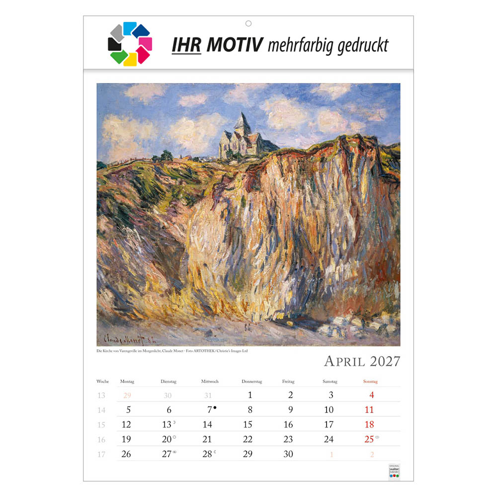 Bildkalender Kunstkalender, Ausgabe 2027 Monat April