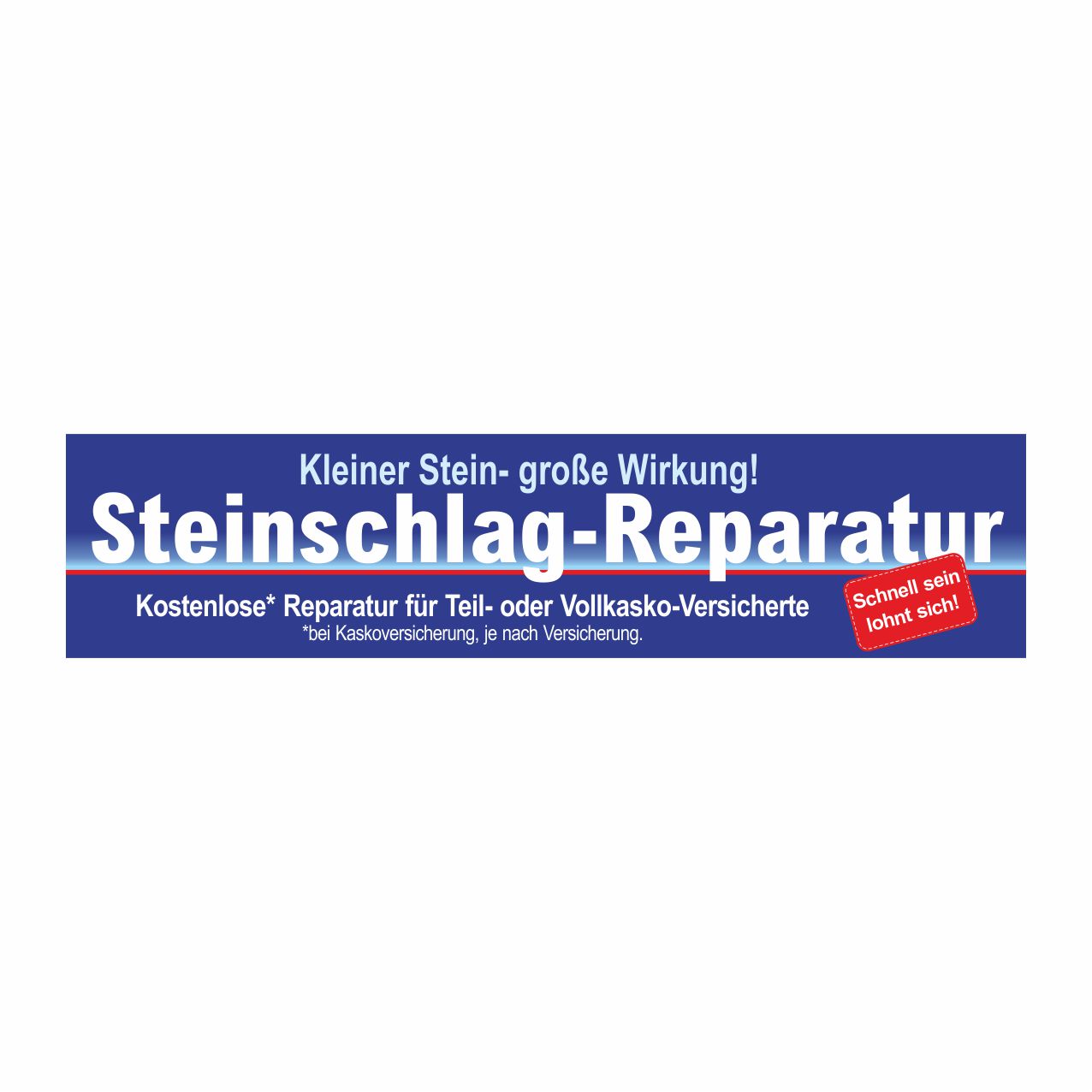 Vorschau: Werbebanner Steinschlag-Reparatur, 300 x 70 cm