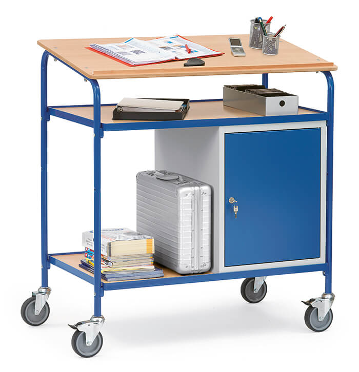 Vorschau: Fetra Rollpult Ladefläche 1000 x 600 mm geneigte Schreibfläche Stahlschrank