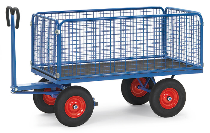 Fetra Handpritschenwagen bis 1000 kg Vollgummiräder 600 mm Wände