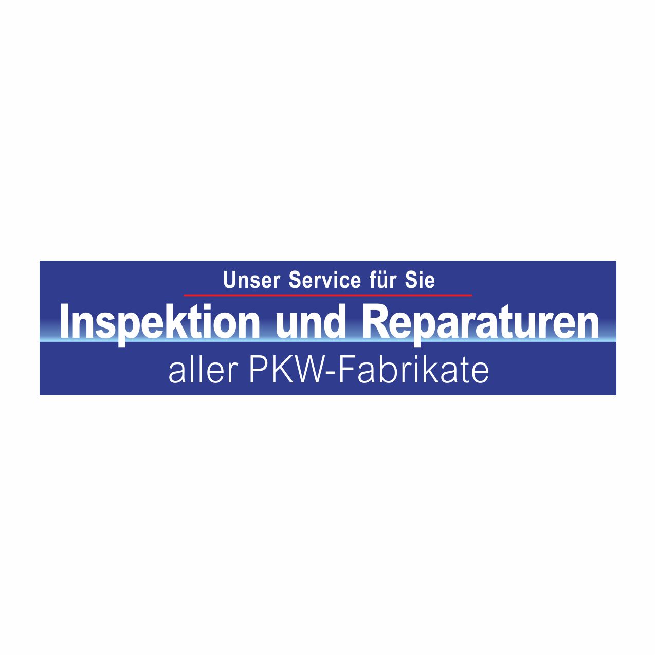 Vorschau: Werbebanner Inspektion und Reparaturen, 300 x 70 cm
