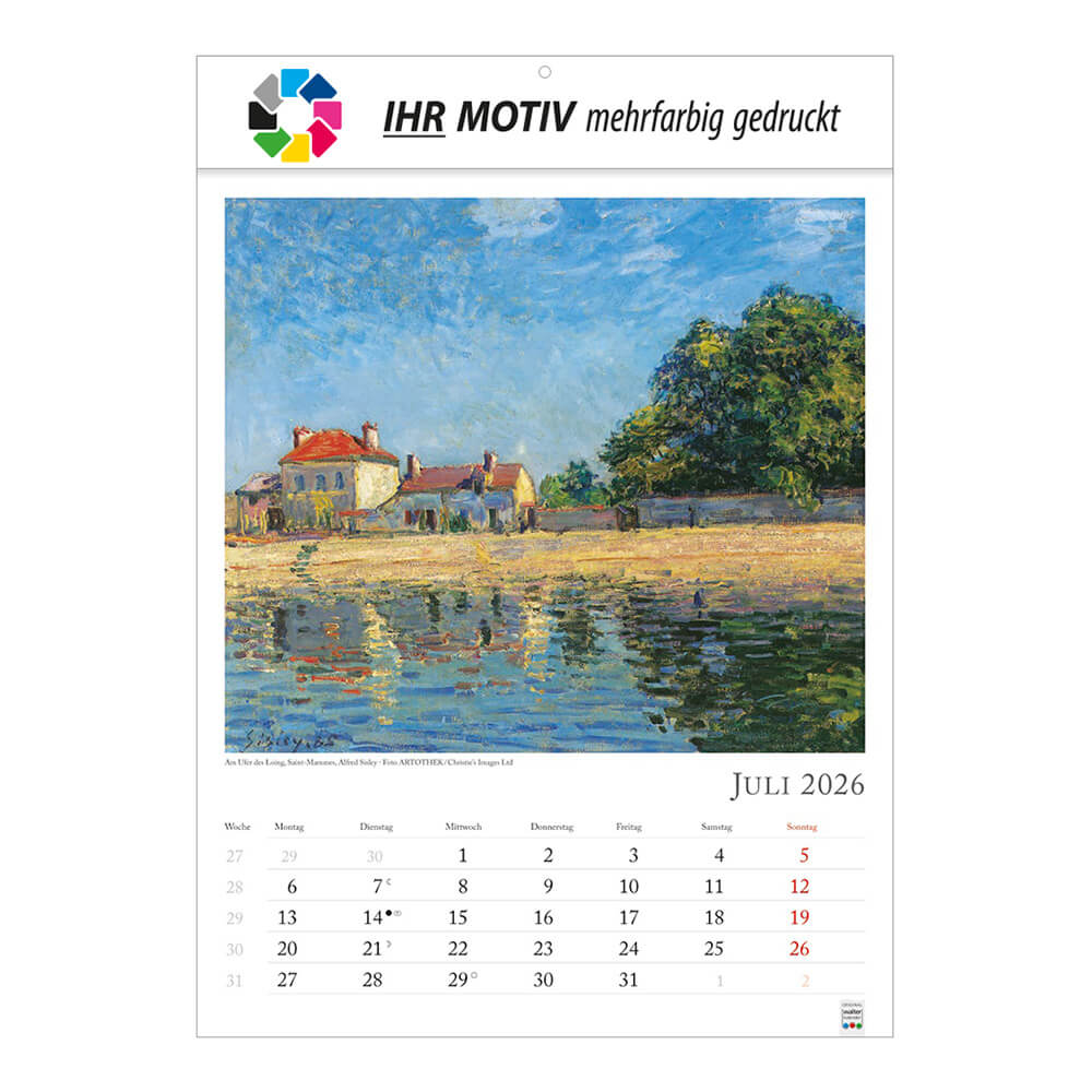 Bildkalender Kunstkalender Monat Juli